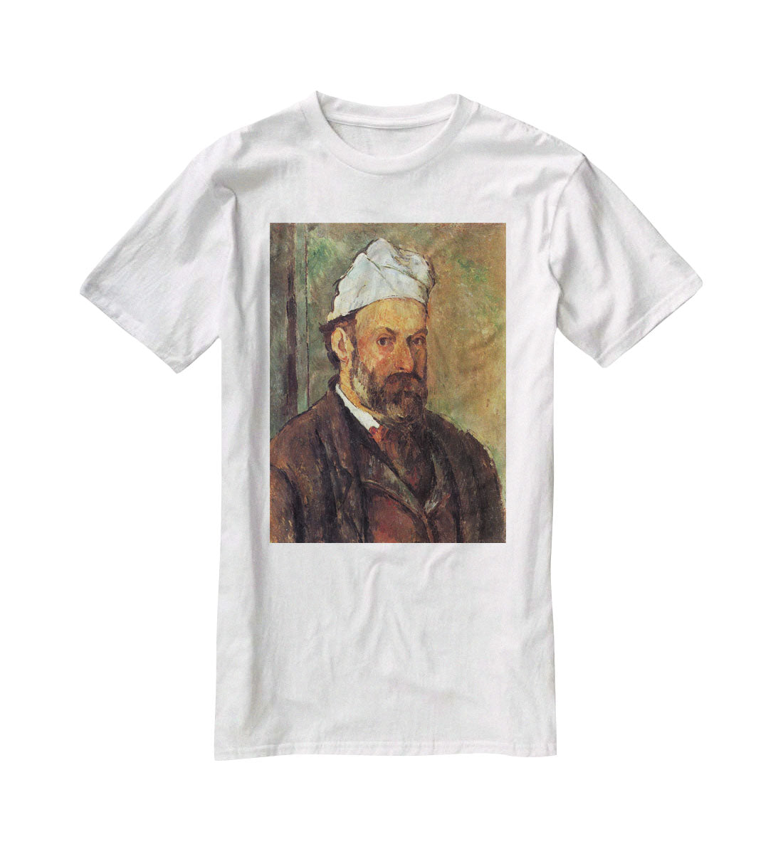 Self-portrait with a white turban by Cezanne T-Shirt - Canvas Art Rocks - 5