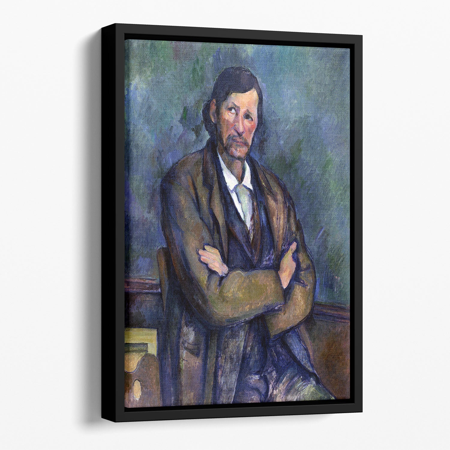 Self Portrait by Cezanne Floating Framed Canvas - Canvas Art Rocks - 1