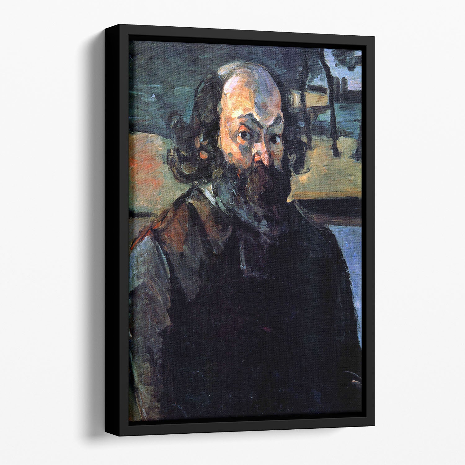 Self Portrait of Cezanne by Cezanne Floating Framed Canvas - Canvas Art Rocks - 1
