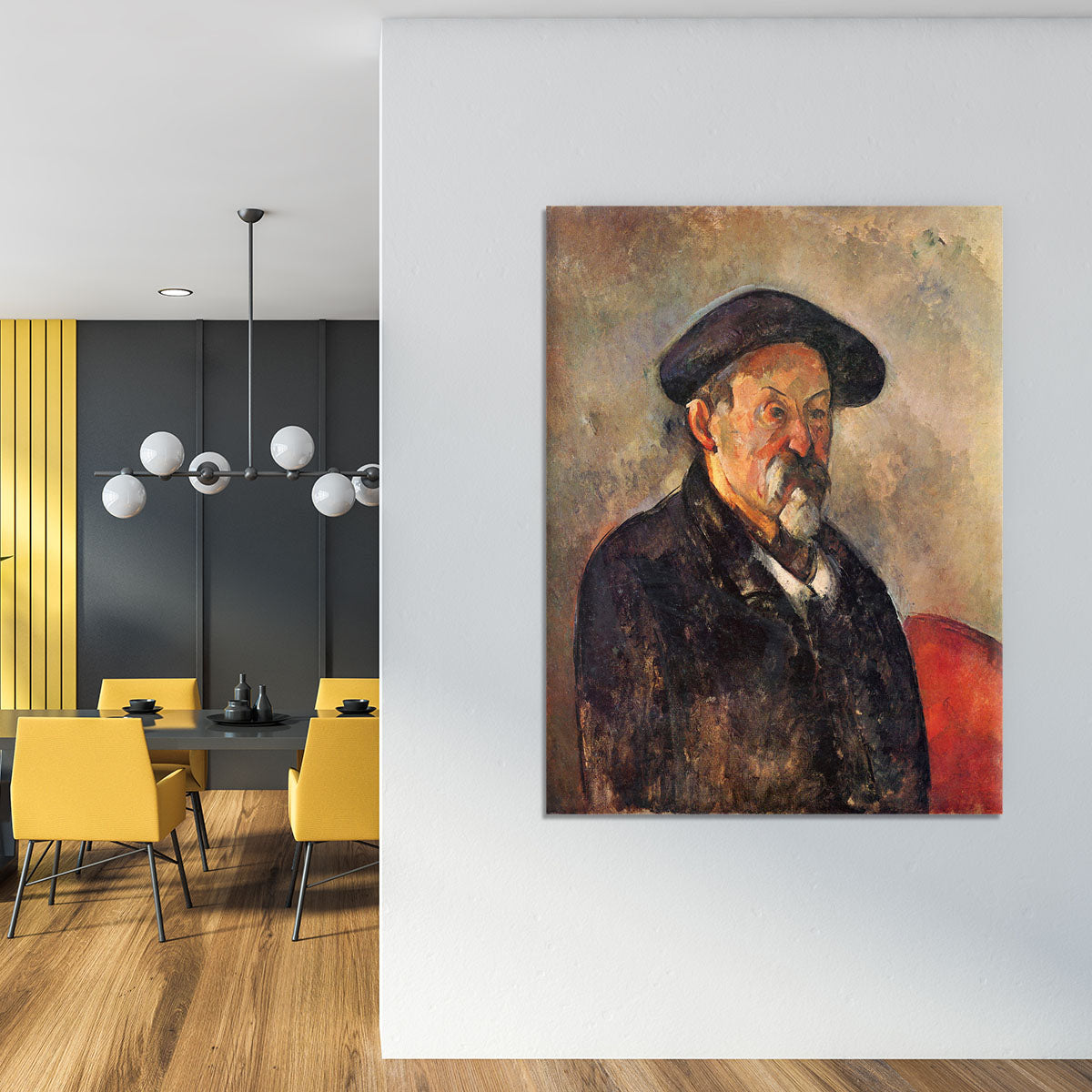 Self Portrait with Beret by Cezanne Canvas Print or Poster - Canvas Art Rocks - 4