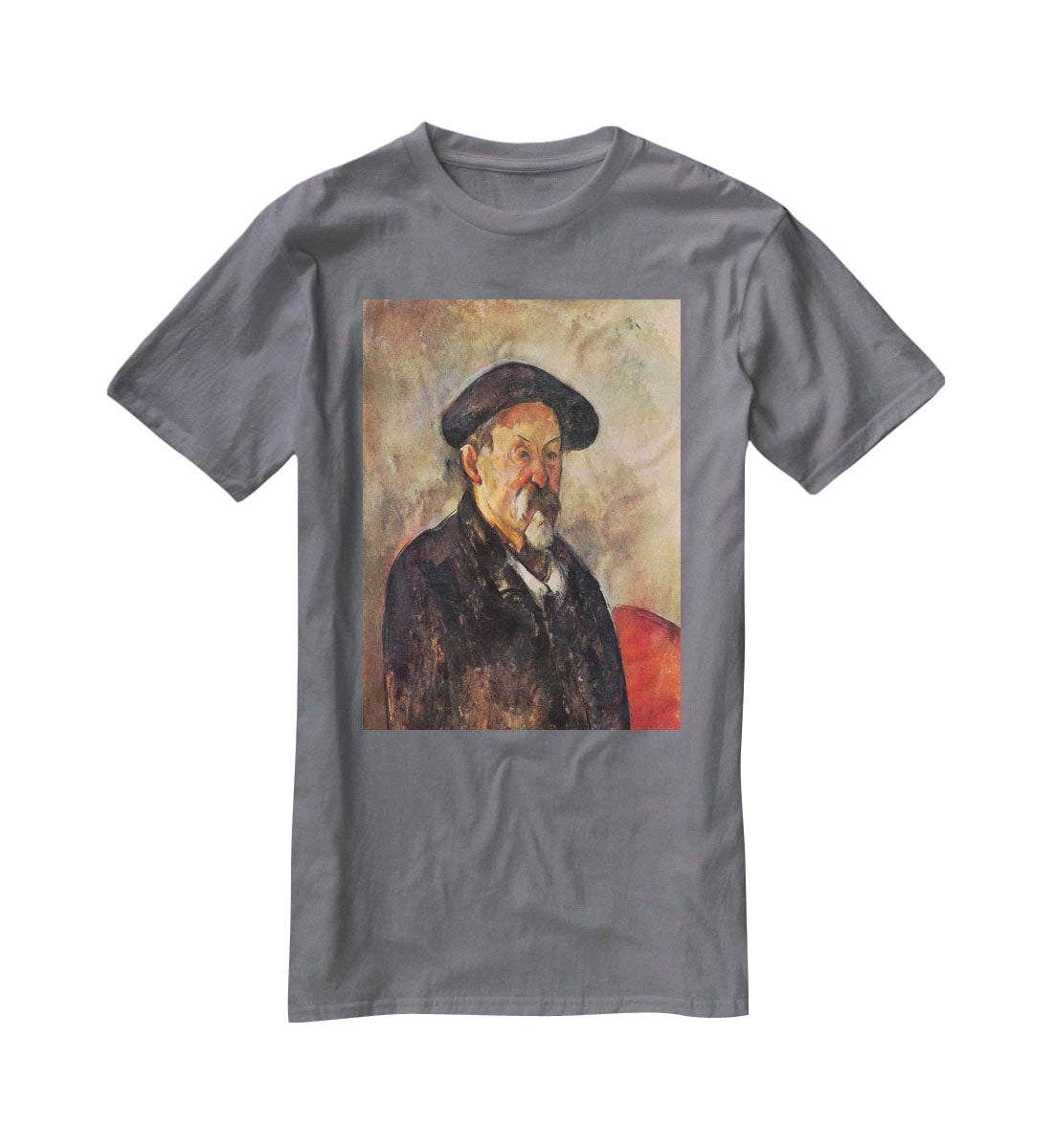 Self Portrait with Beret by Cezanne T-Shirt - Canvas Art Rocks - 3