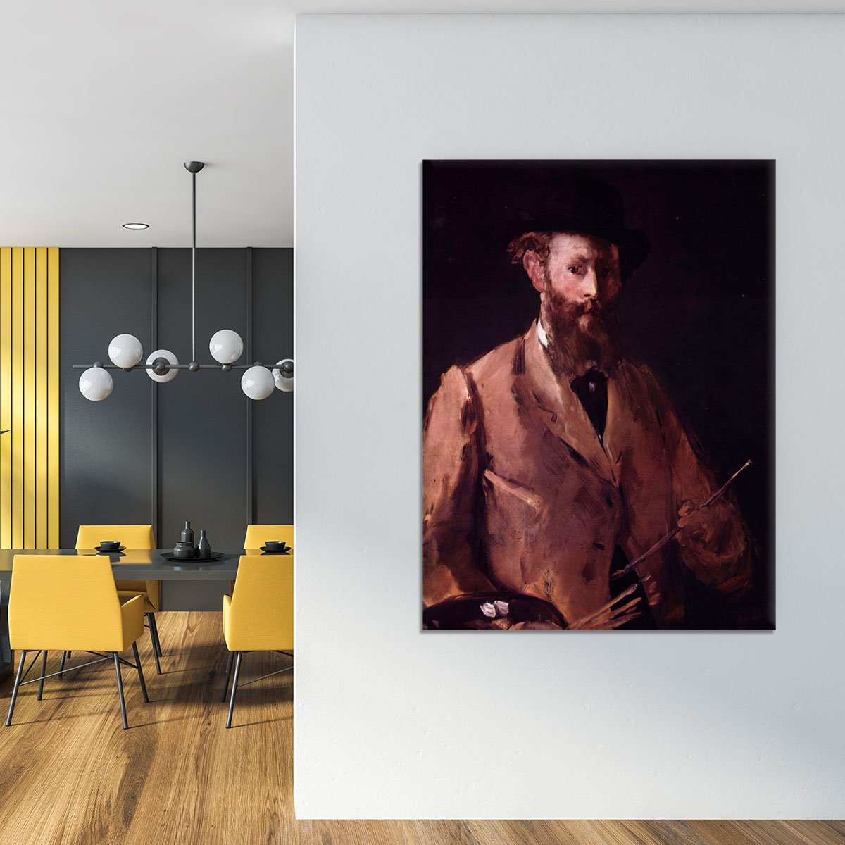 Self Portrait with Pallette by Manet Canvas Print or Poster