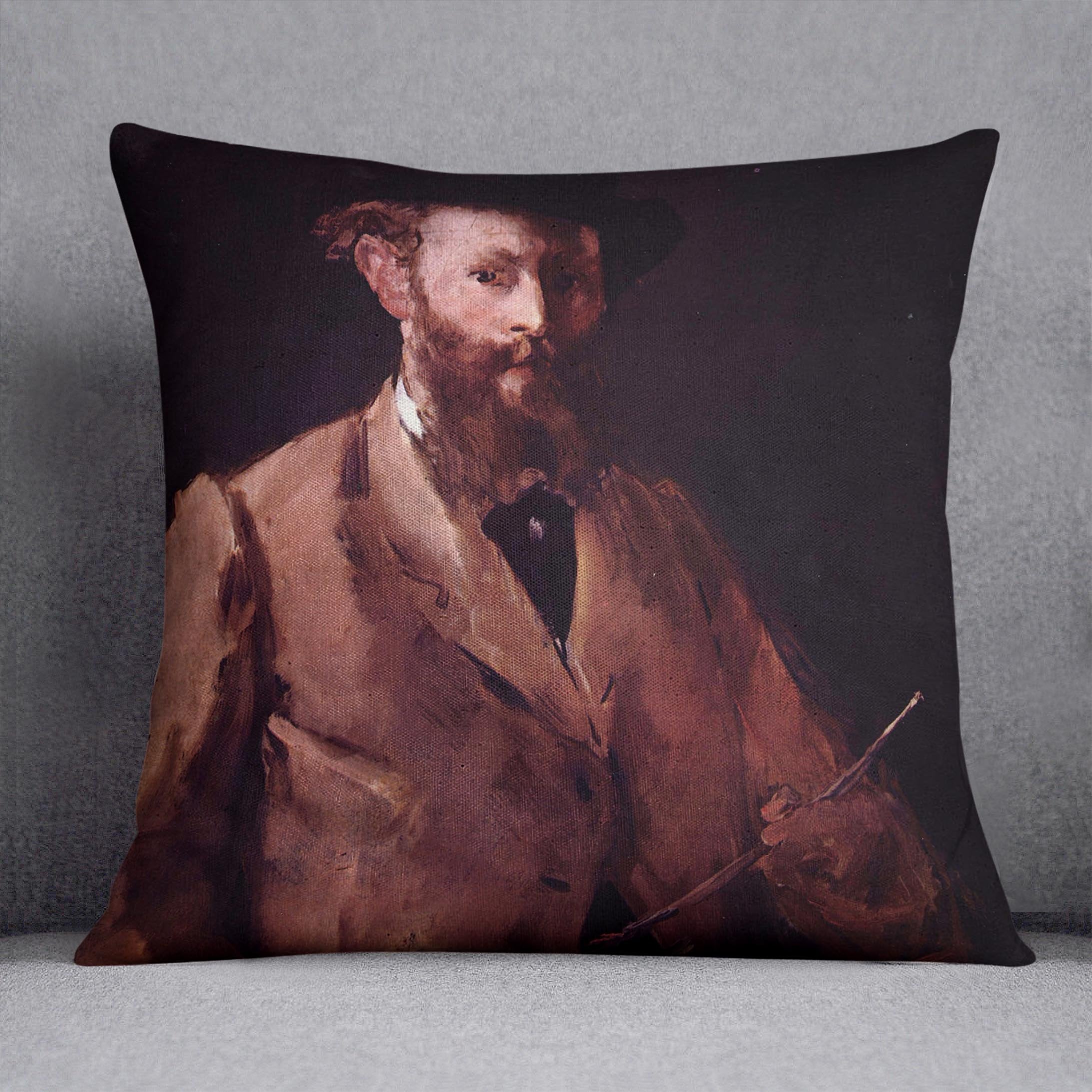 Self Portrait with Pallette by Manet Throw Pillow