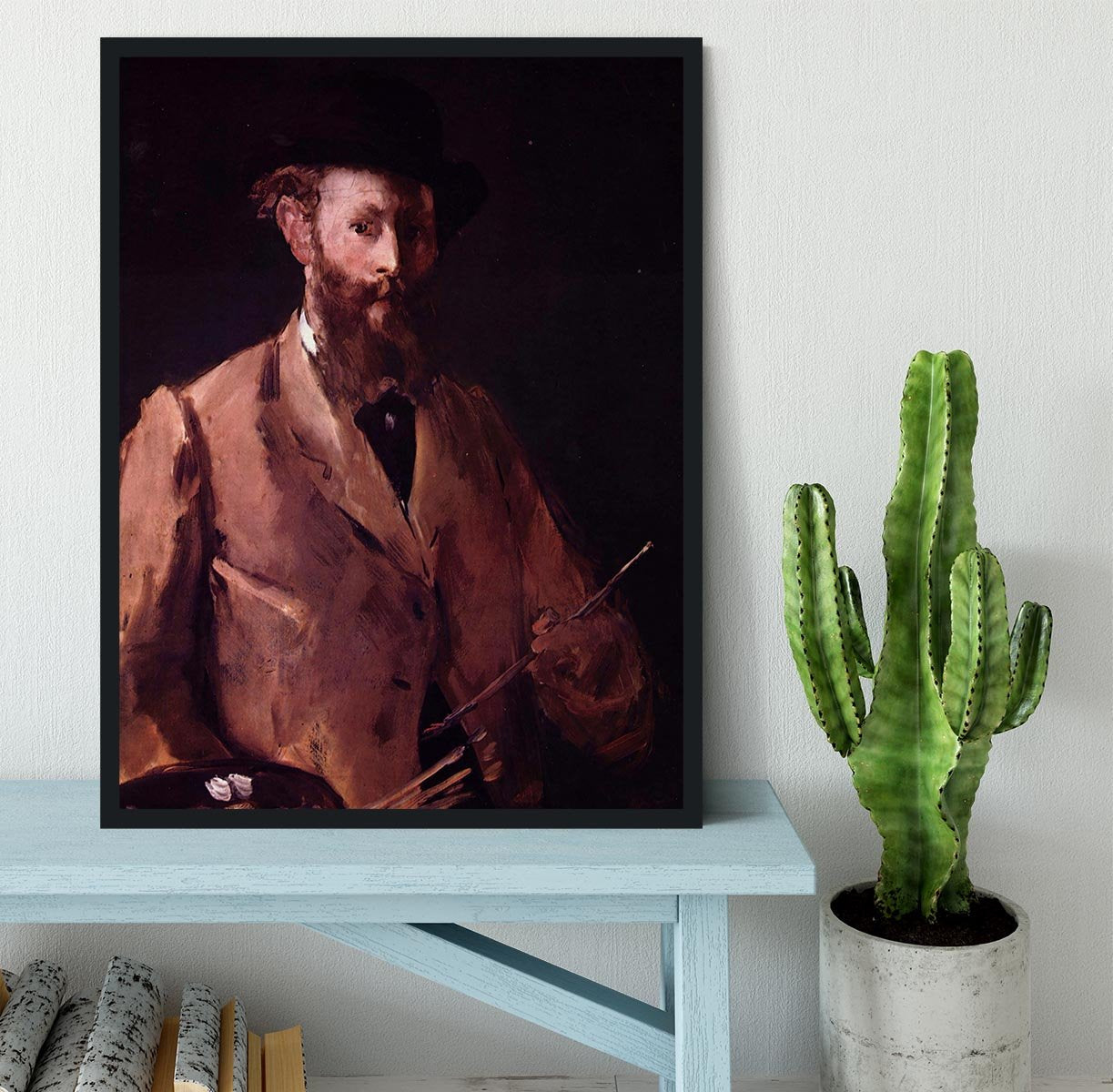 Self Portrait with Pallette by Manet Framed Print - Canvas Art Rocks - 2