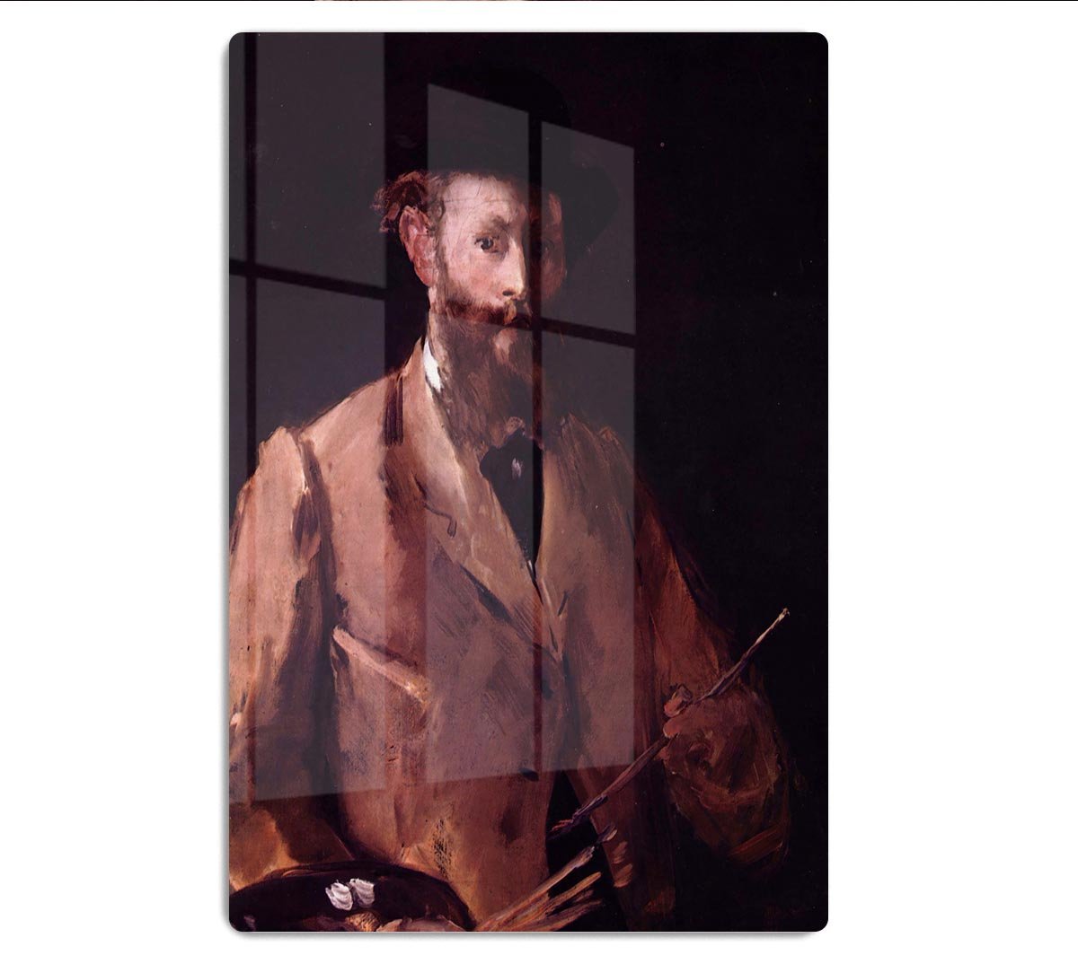 Self Portrait with Pallette by Manet HD Metal Print