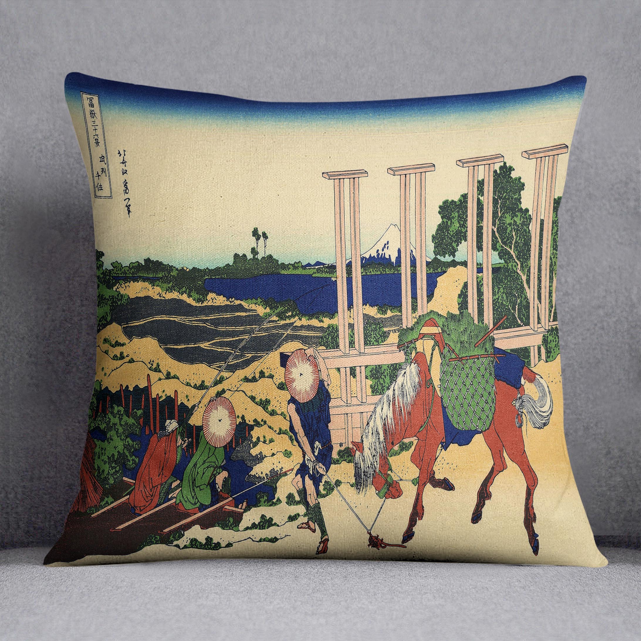 Senju by Hokusai Cushion