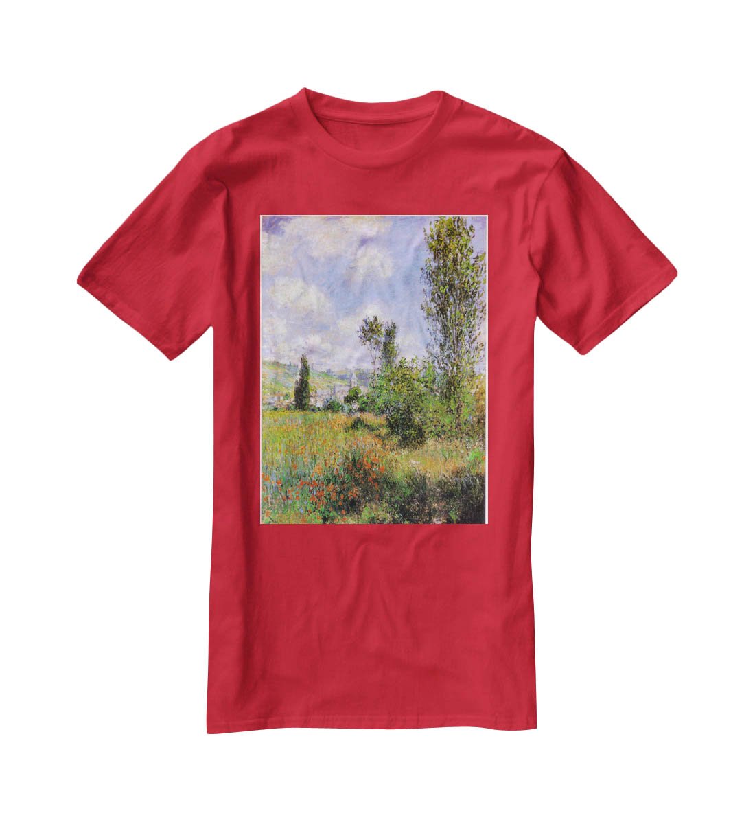 Sentier ile Saint Martin 1880 by Monet T-Shirt - Canvas Art Rocks - 4