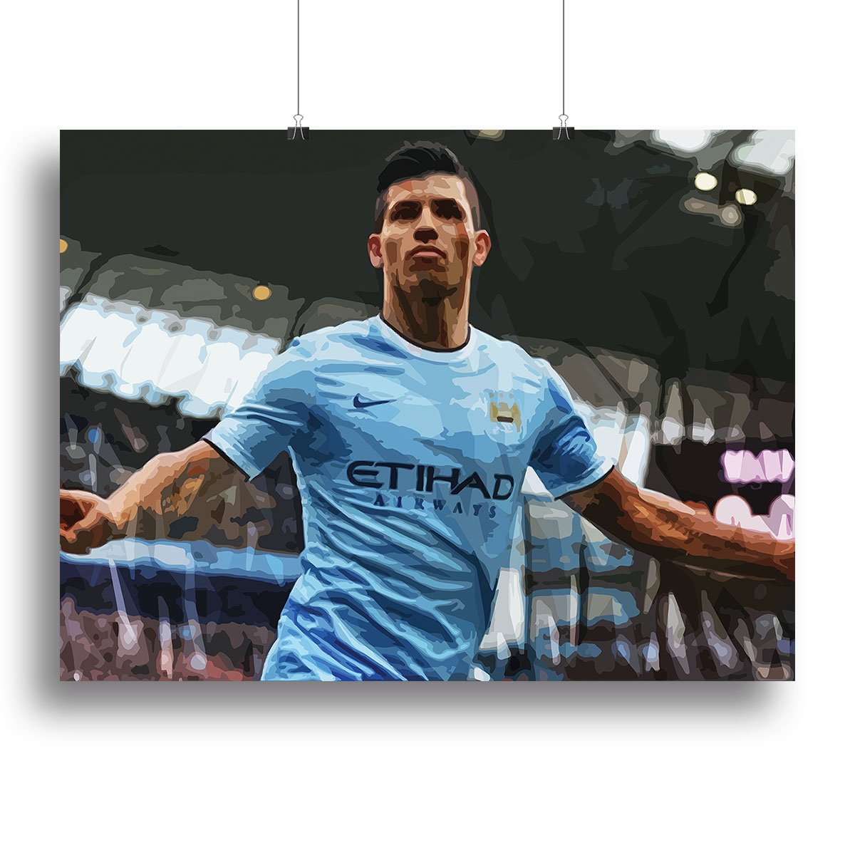 Sergio Aguero Manchester City Canvas Print or Poster
