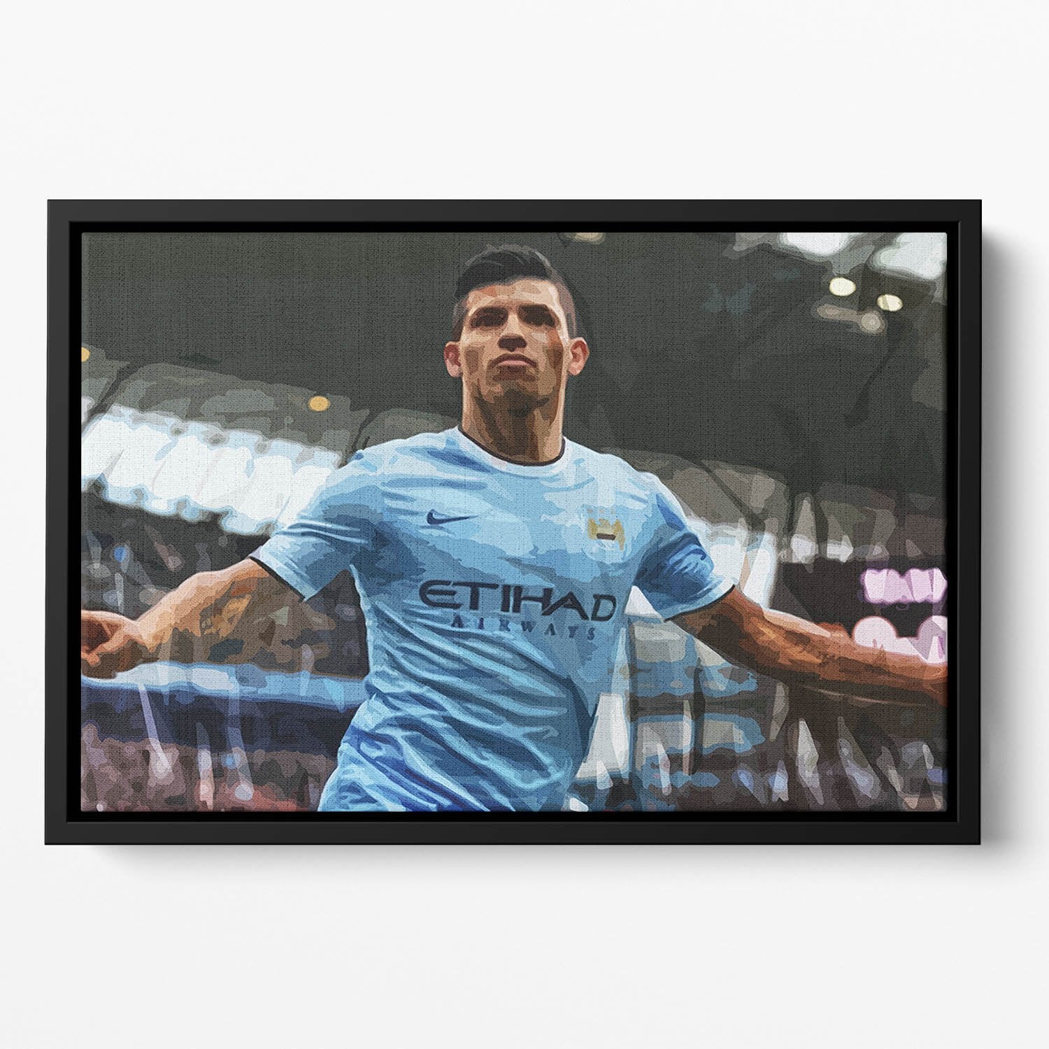 Sergio Aguero Manchester City Floating Framed Canvas