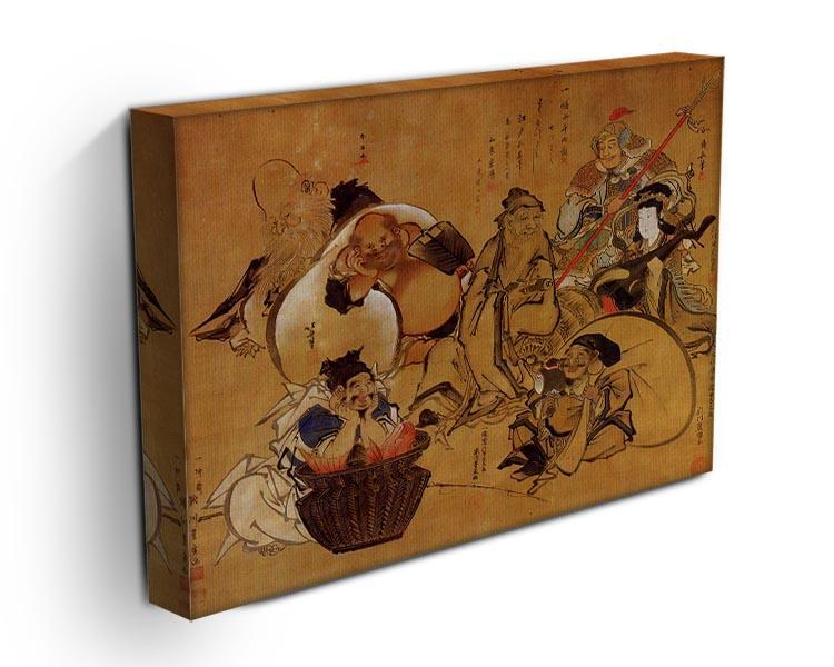 Seven gods of fortune by Hokusai Canvas Print or Poster - Canvas Art Rocks - 3