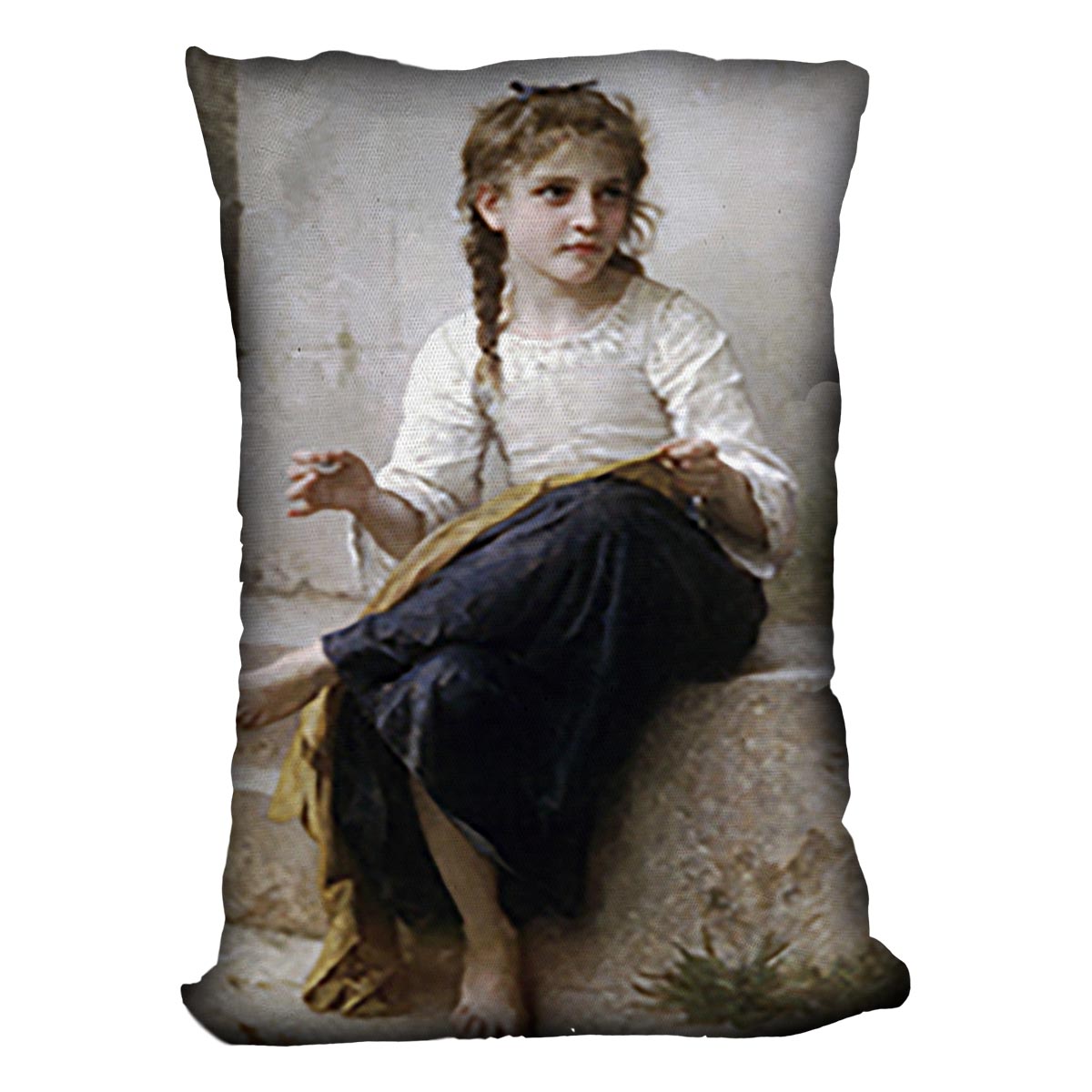 Sewing By Bouguereau Cushion