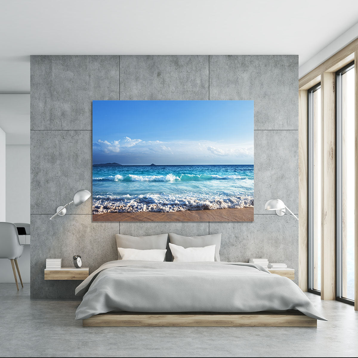 Seychelles beach in sunset time Canvas Print or Poster - Canvas Art Rocks - 5