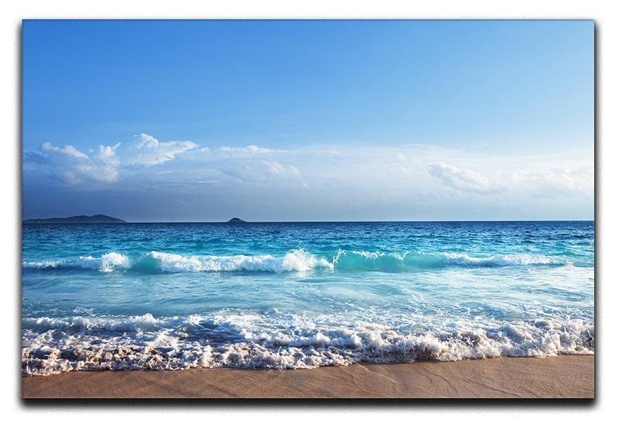 Seychelles beach in sunset time Canvas Print or Poster  - Canvas Art Rocks - 1