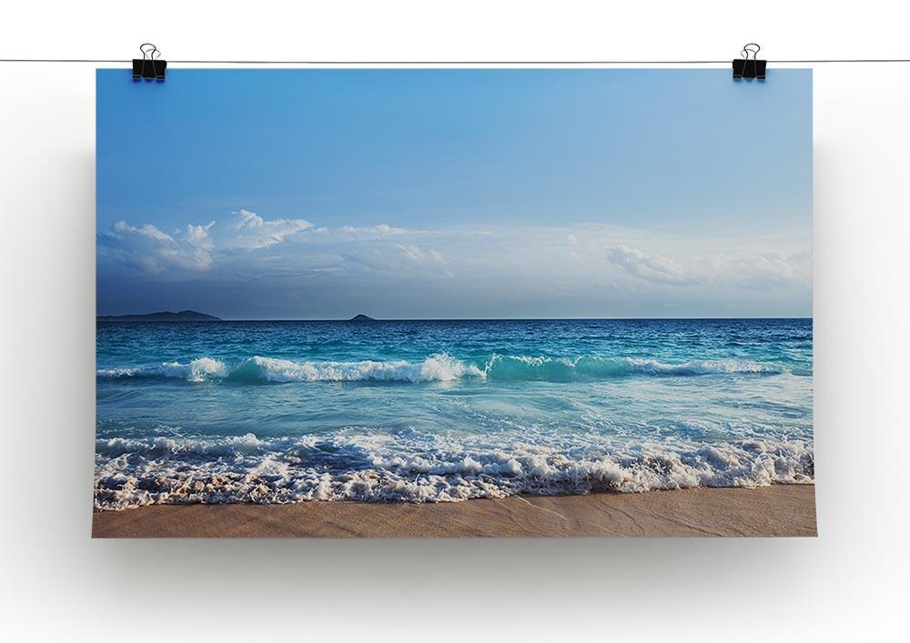 Seychelles beach in sunset time Canvas Print or Poster - Canvas Art Rocks - 2