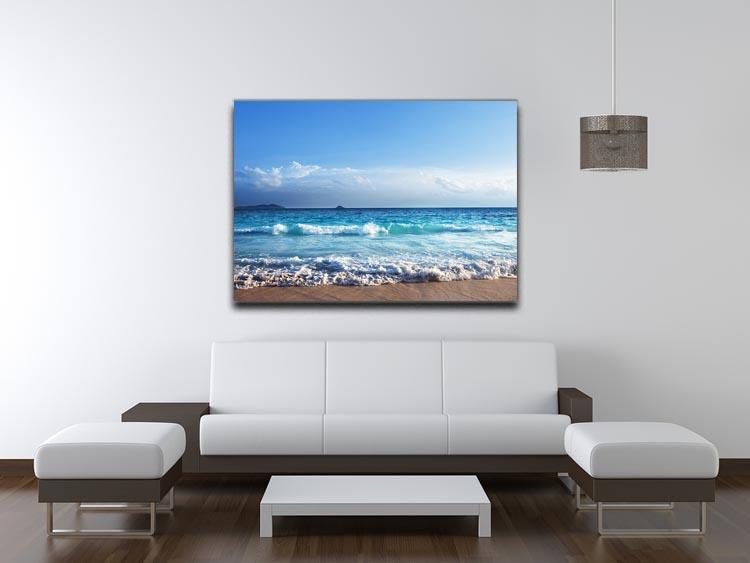 Seychelles beach in sunset time Canvas Print or Poster - Canvas Art Rocks - 4