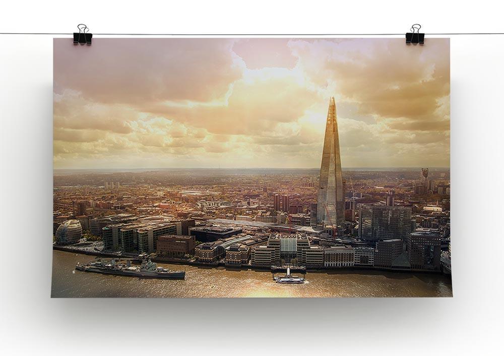 Shard of Glass at sunset Canvas Print or Poster - Canvas Art Rocks - 2