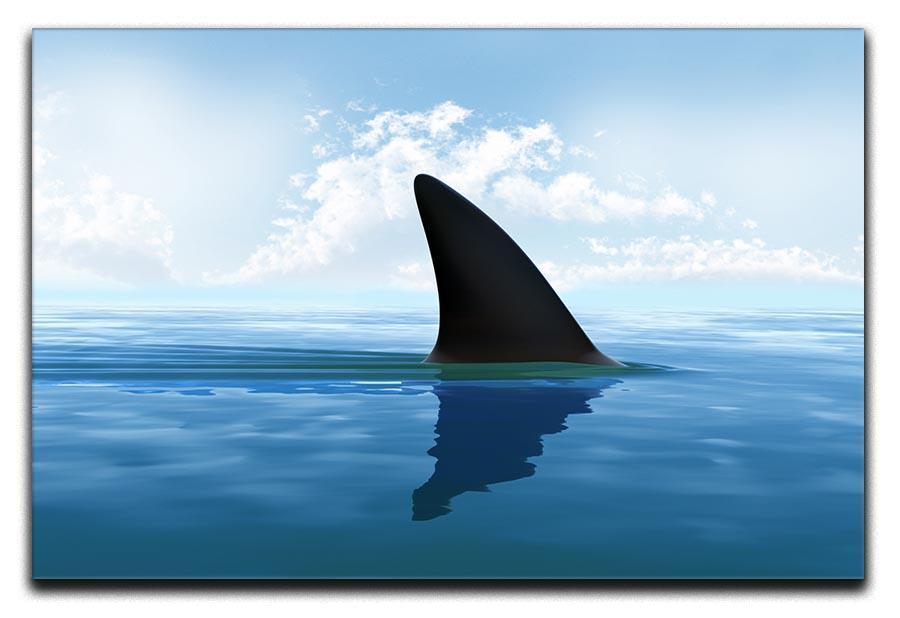 Shark fin above water Canvas Print or Poster  - Canvas Art Rocks - 1
