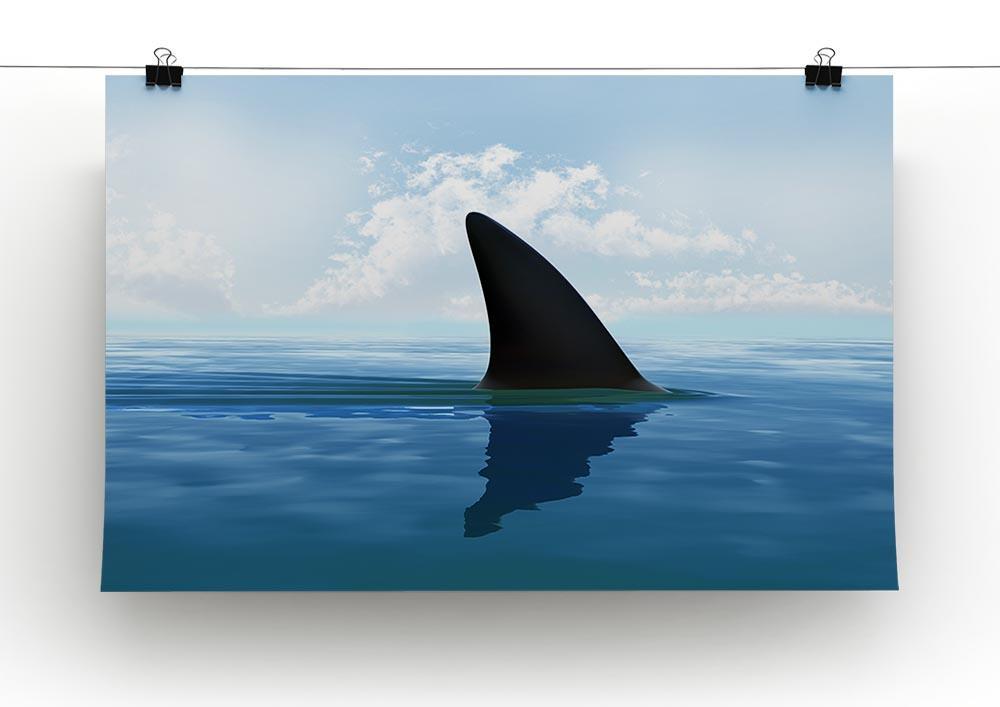 Shark fin above water Canvas Print or Poster - Canvas Art Rocks - 2