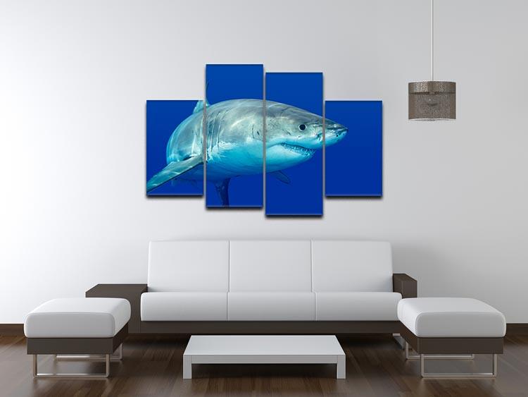 Shark swimming looking for food 4 Split Panel Canvas  - Canvas Art Rocks - 3