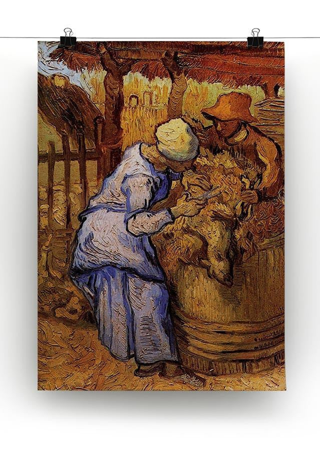 Sheep Shearers by Van Gogh Canvas Print & Poster - Canvas Art Rocks - 2