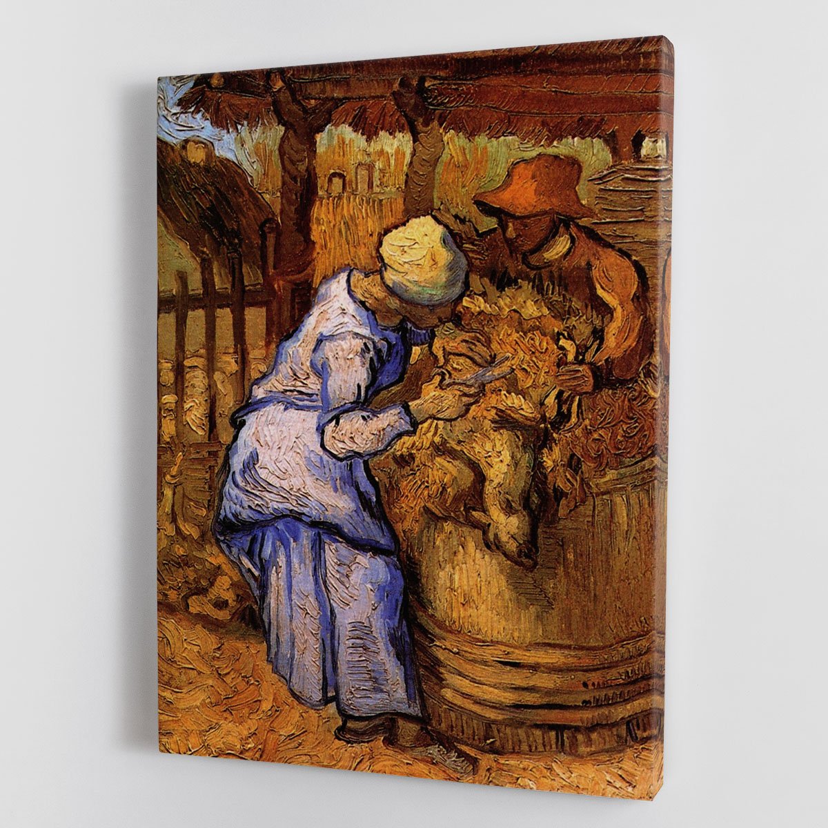 Sheep Shearers by Van Gogh Canvas Print or Poster
