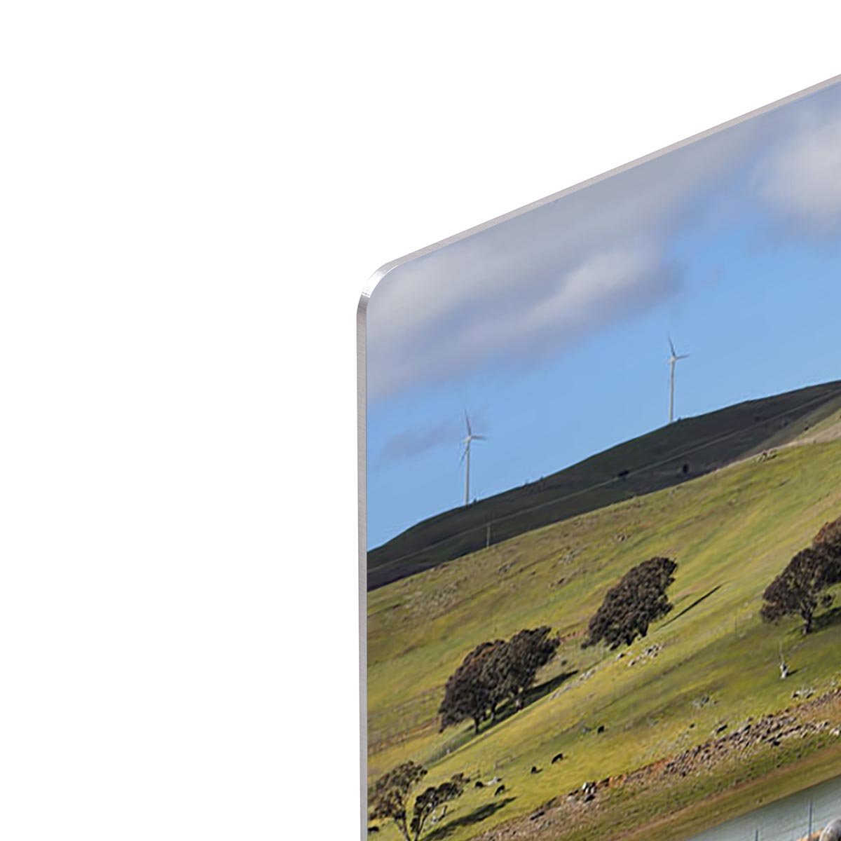 Sheep grazing below the Blayney to Carcoar windfarm HD Metal Print - Canvas Art Rocks - 4