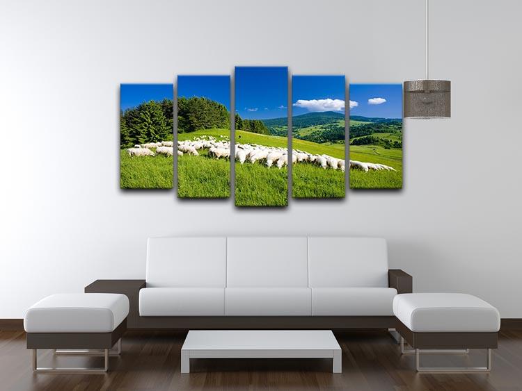 Sheep herds 5 Split Panel Canvas - Canvas Art Rocks - 3