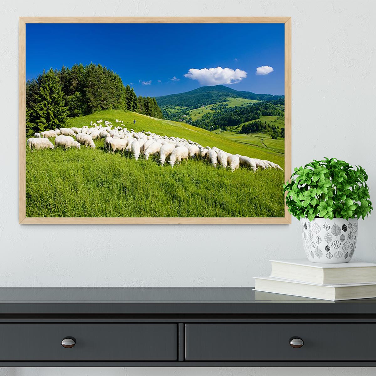 Sheep herds Framed Print - Canvas Art Rocks - 4