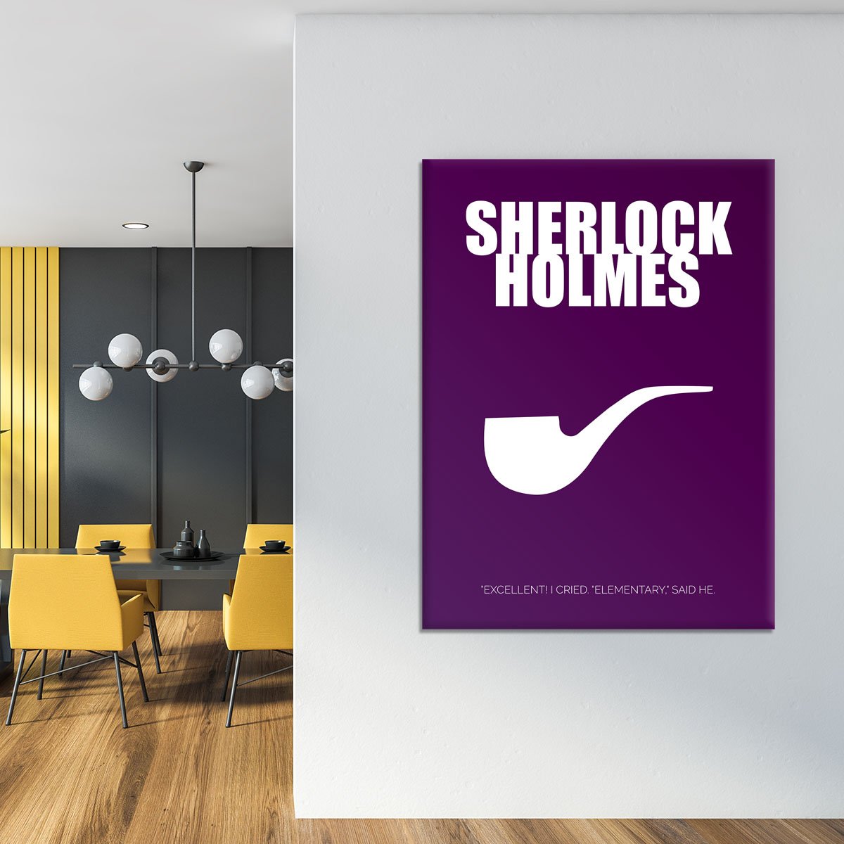 Sherlock Holmes Minimal Movie Canvas Print or Poster
