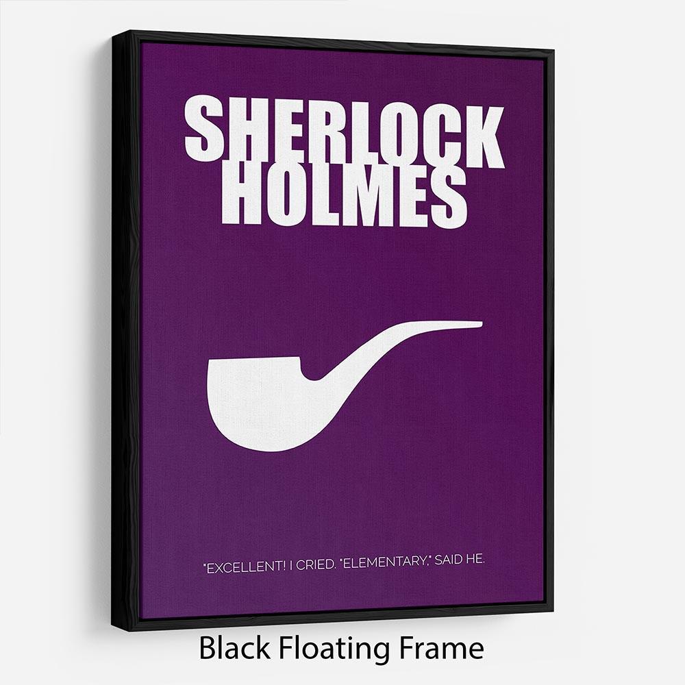 Sherlock Holmes Minimal Movie Floating Frame Canvas - Canvas Art Rocks - 1