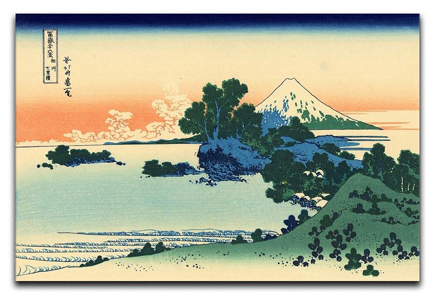 Shichiri beach in Sagami province by Hokusai Canvas Print or Poster  - Canvas Art Rocks - 1