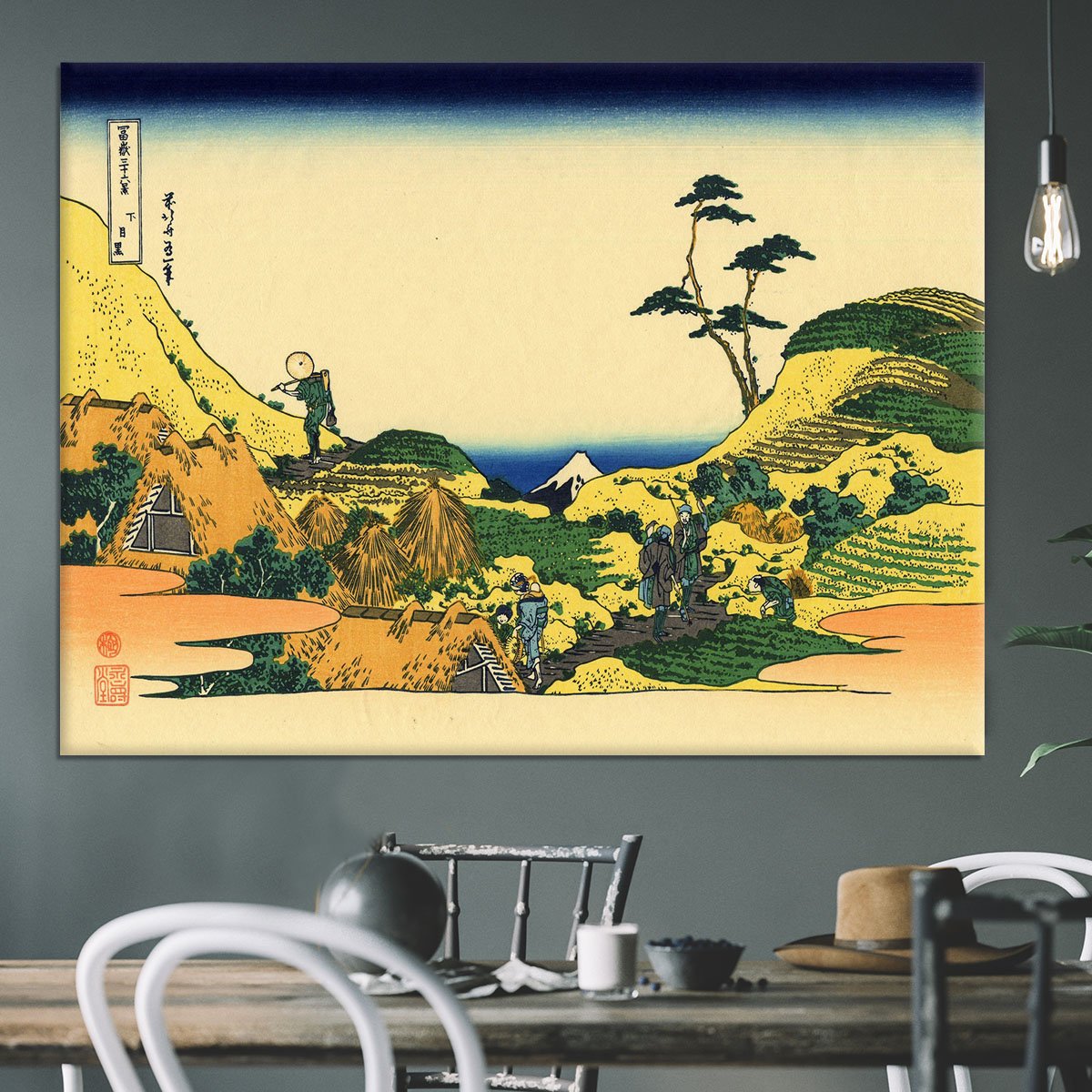 Shimomeguro by Hokusai Canvas Print or Poster