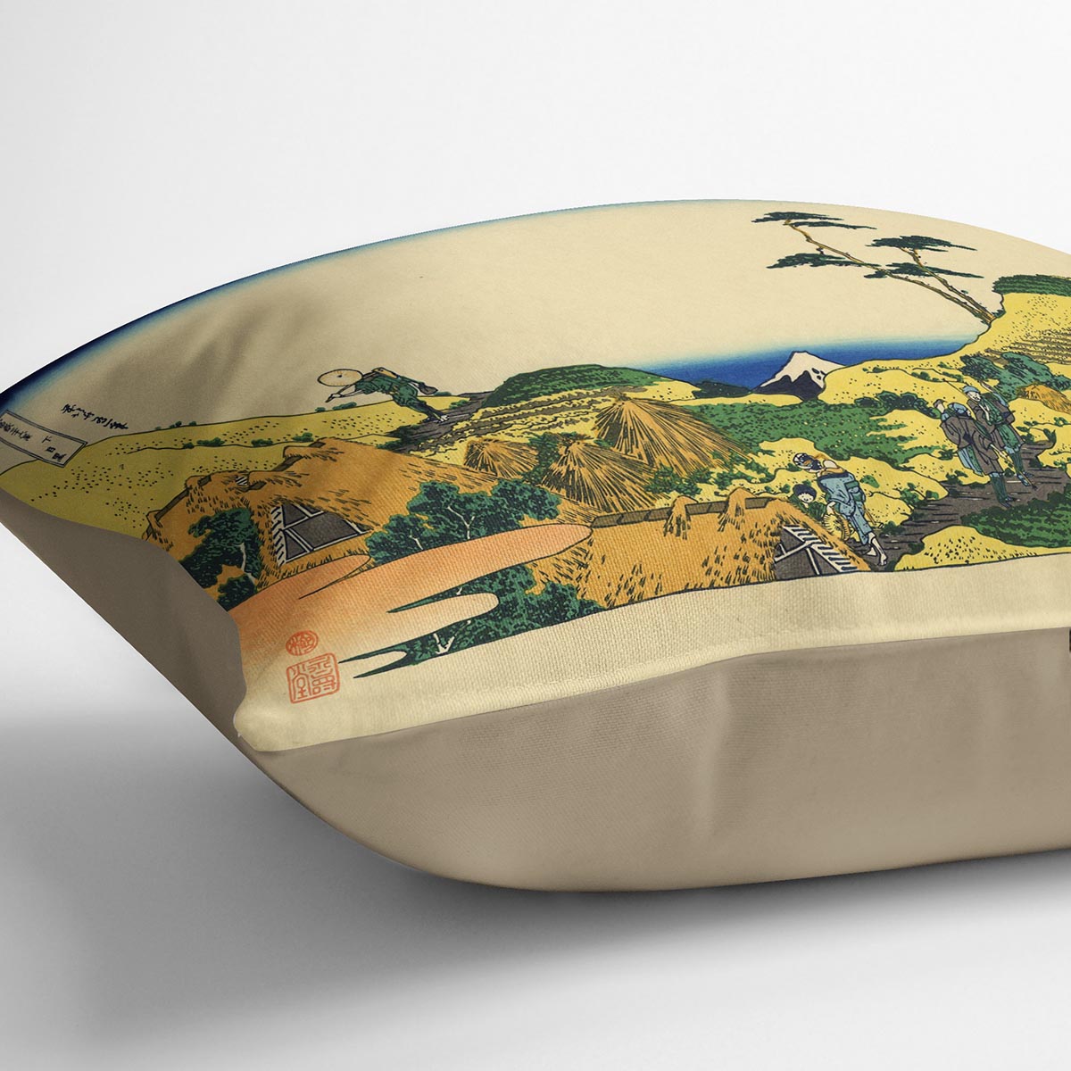 Shimomeguro by Hokusai Throw Pillow