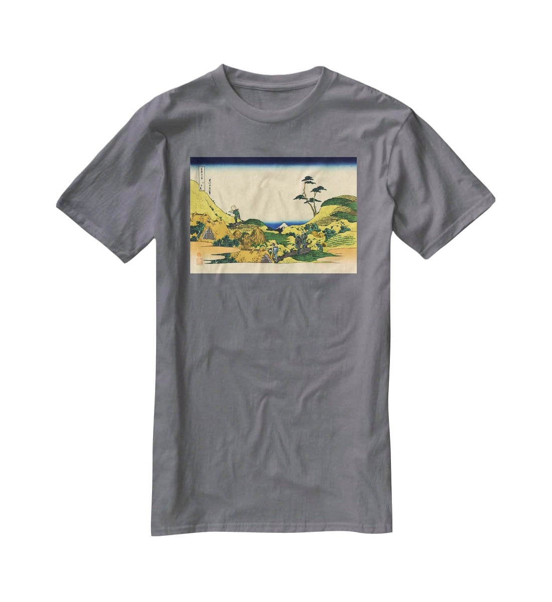 Shimomeguro by Hokusai T-Shirt - Canvas Art Rocks - 3