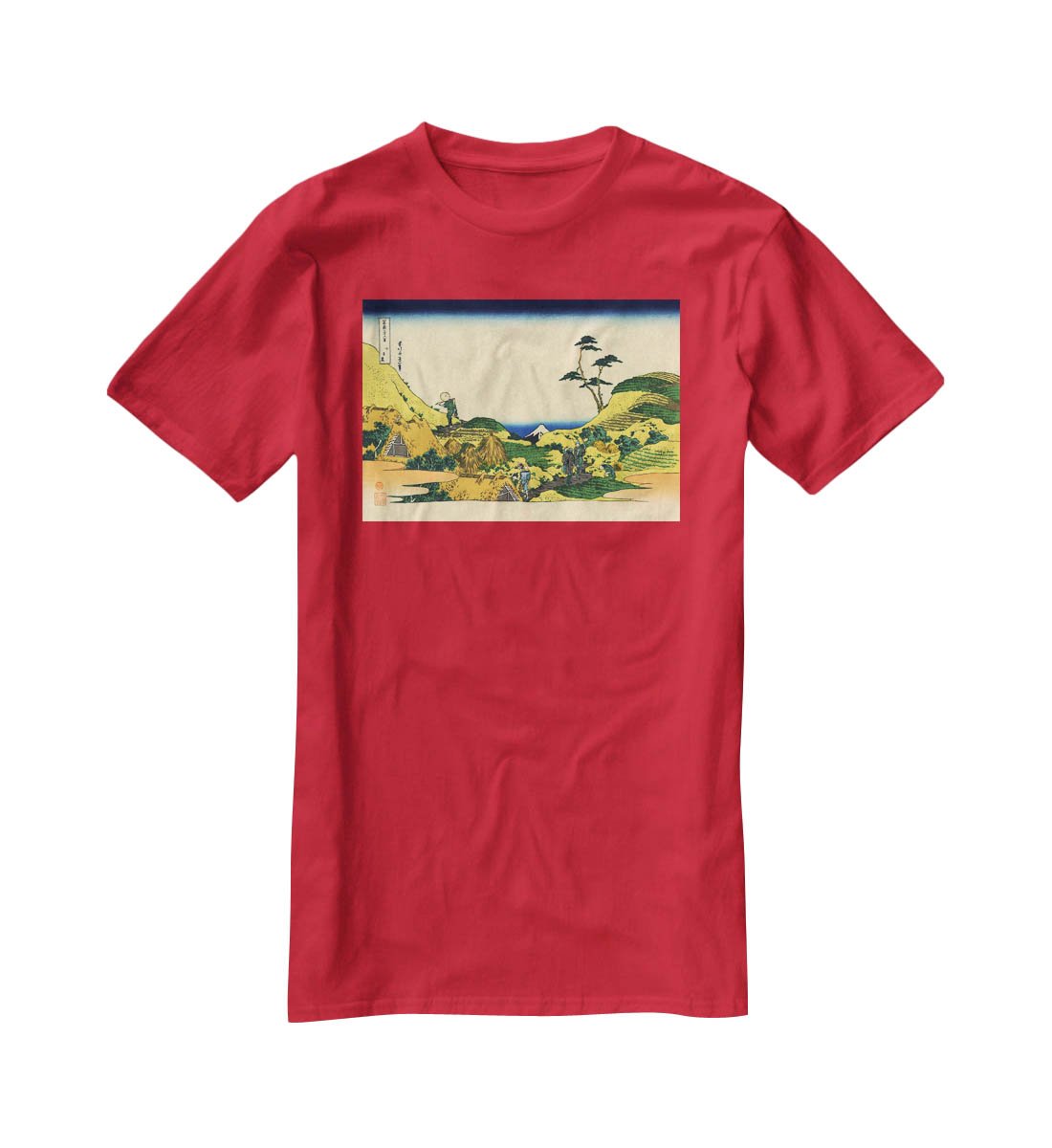 Shimomeguro by Hokusai T-Shirt - Canvas Art Rocks - 4