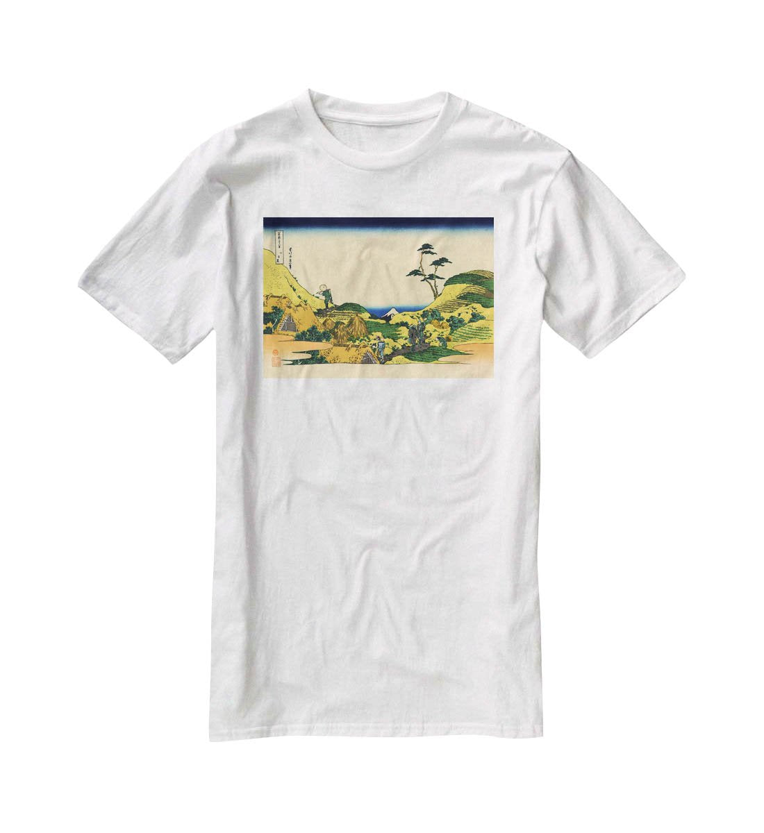 Shimomeguro by Hokusai T-Shirt - Canvas Art Rocks - 5