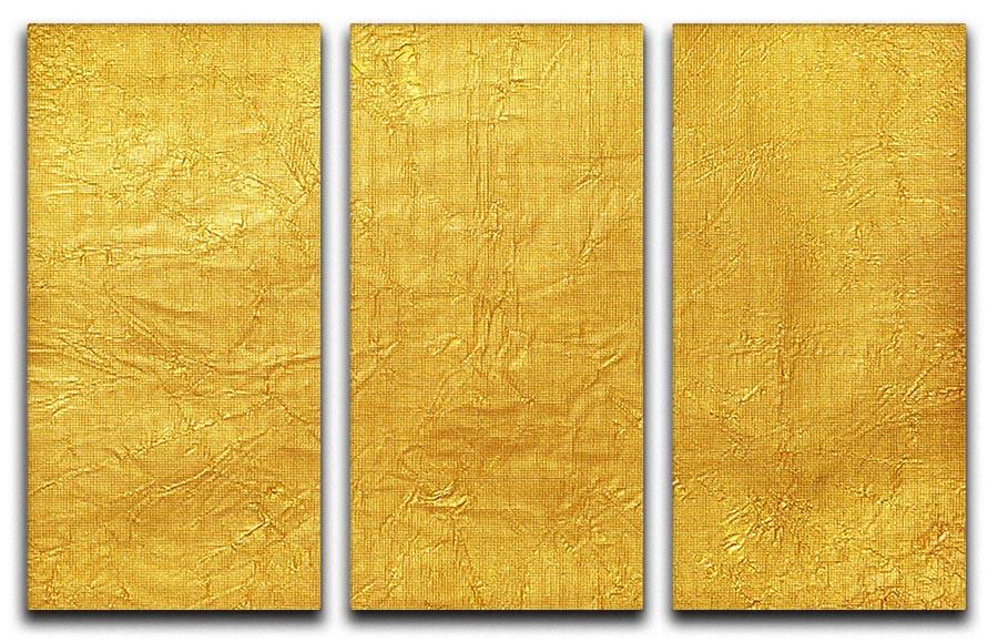 Shiny yellow leaf 3 Split Panel Canvas Print - Canvas Art Rocks - 1