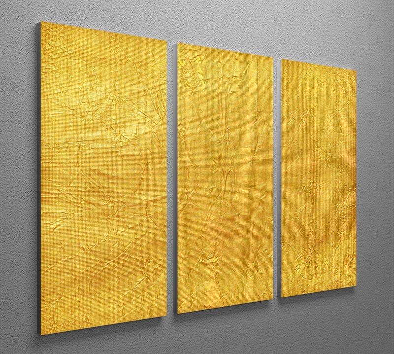 Shiny yellow leaf 3 Split Panel Canvas Print - Canvas Art Rocks - 2