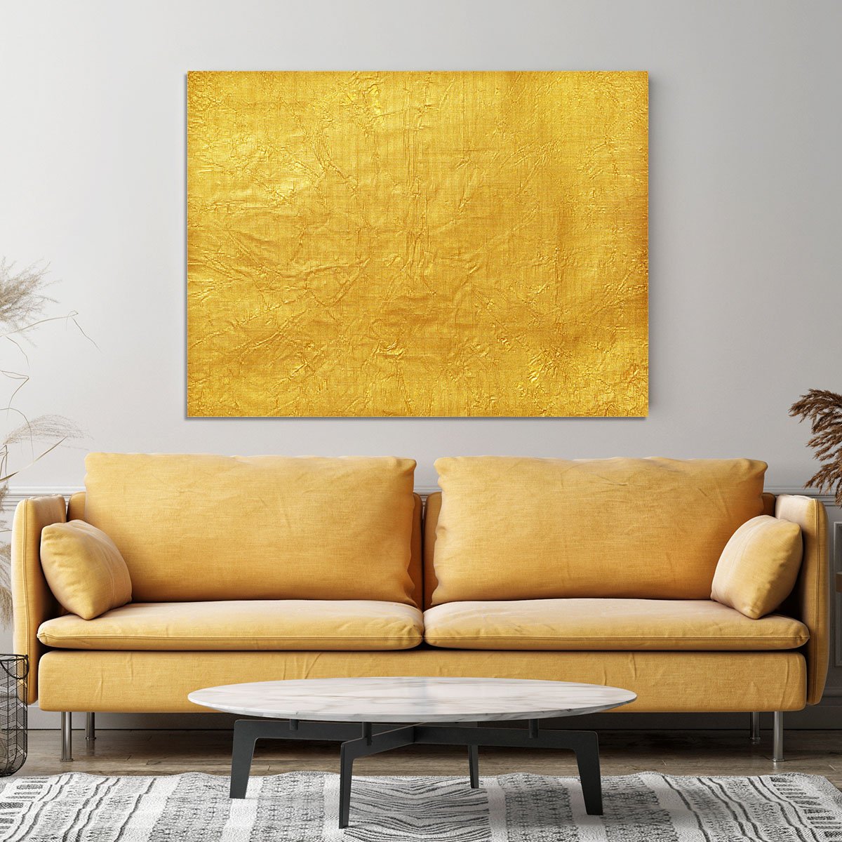Shiny yellow leaf Canvas Print or Poster