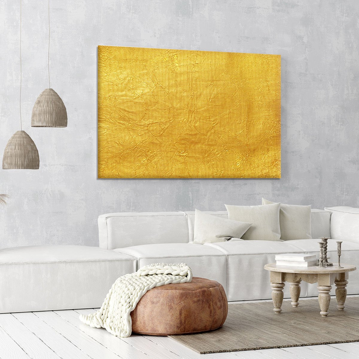 Shiny yellow leaf Canvas Print or Poster