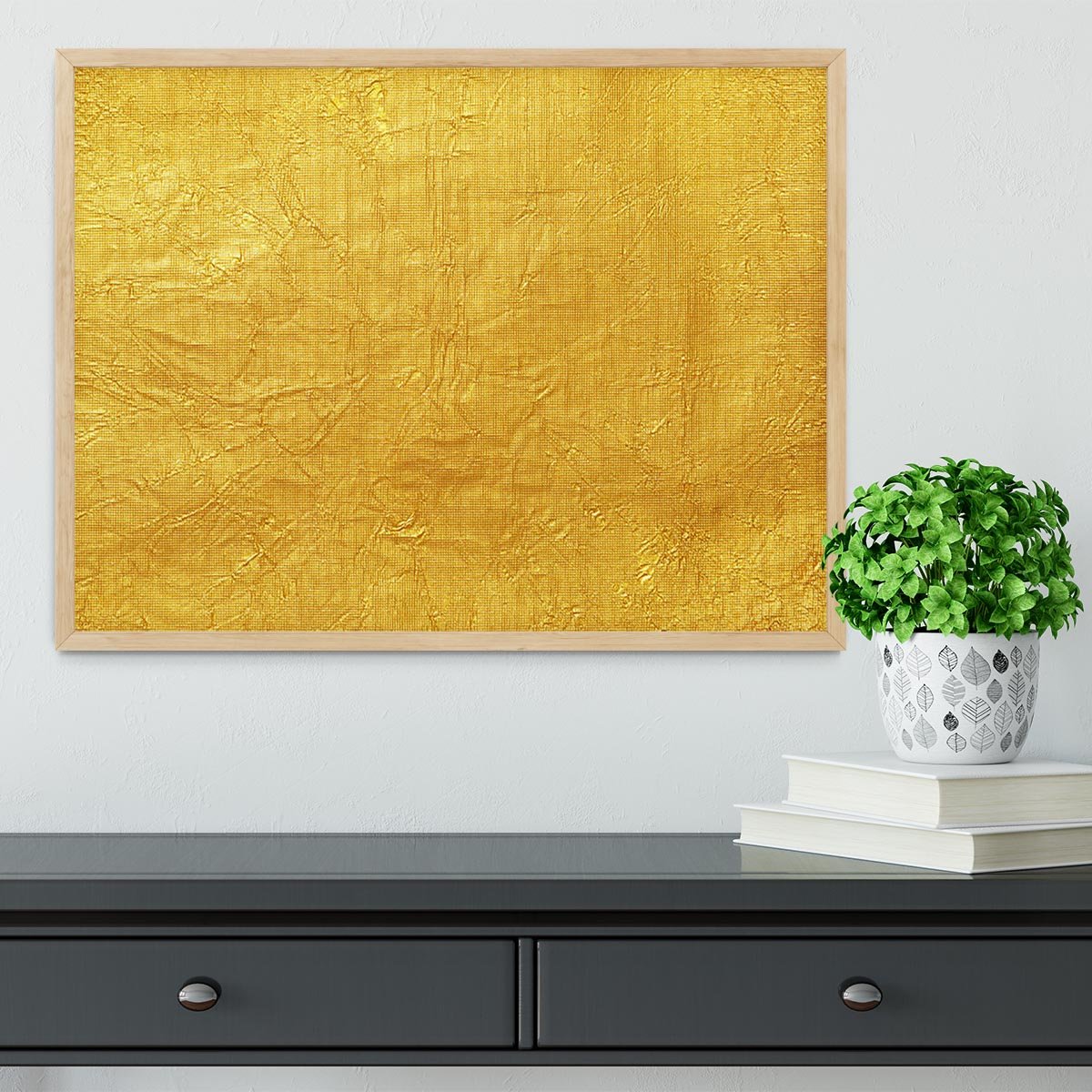 Shiny yellow leaf Framed Print - Canvas Art Rocks - 4