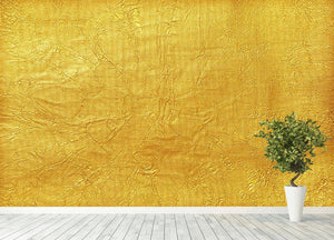 Shiny yellow leaf Wall Mural Wallpaper - Canvas Art Rocks - 4