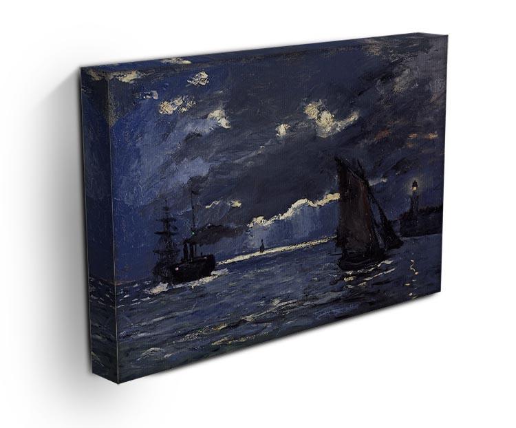 Shipping by Moonlight by Monet Canvas Print & Poster - Canvas Art Rocks - 3
