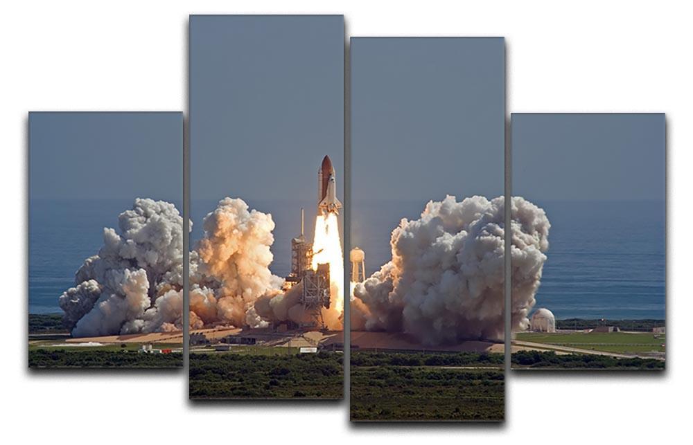 Shuttle Endeavour Launch 4 Split Panel Canvas  - Canvas Art Rocks - 1