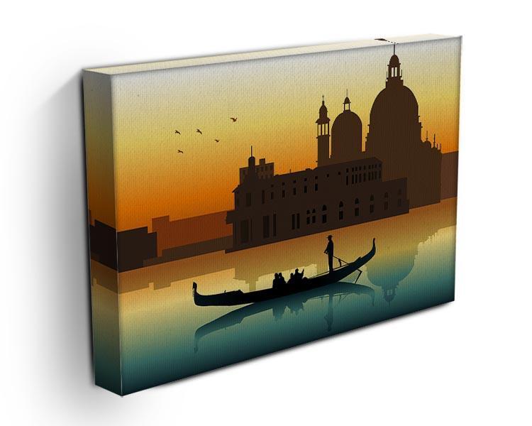 Silhouette illustration gondola in Venice Canvas Print or Poster - Canvas Art Rocks - 3