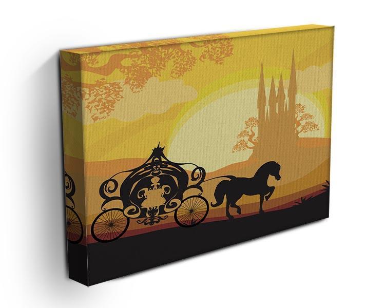 Silhouette of a horse carriage Canvas Print or Poster - Canvas Art Rocks - 3