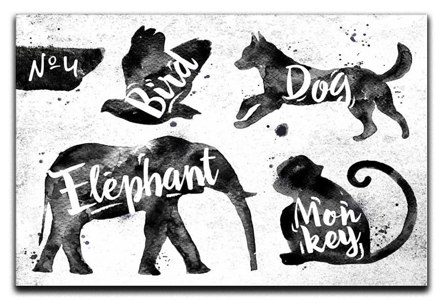 Silhouettes of animals Canvas Print or Poster - Canvas Art Rocks - 1