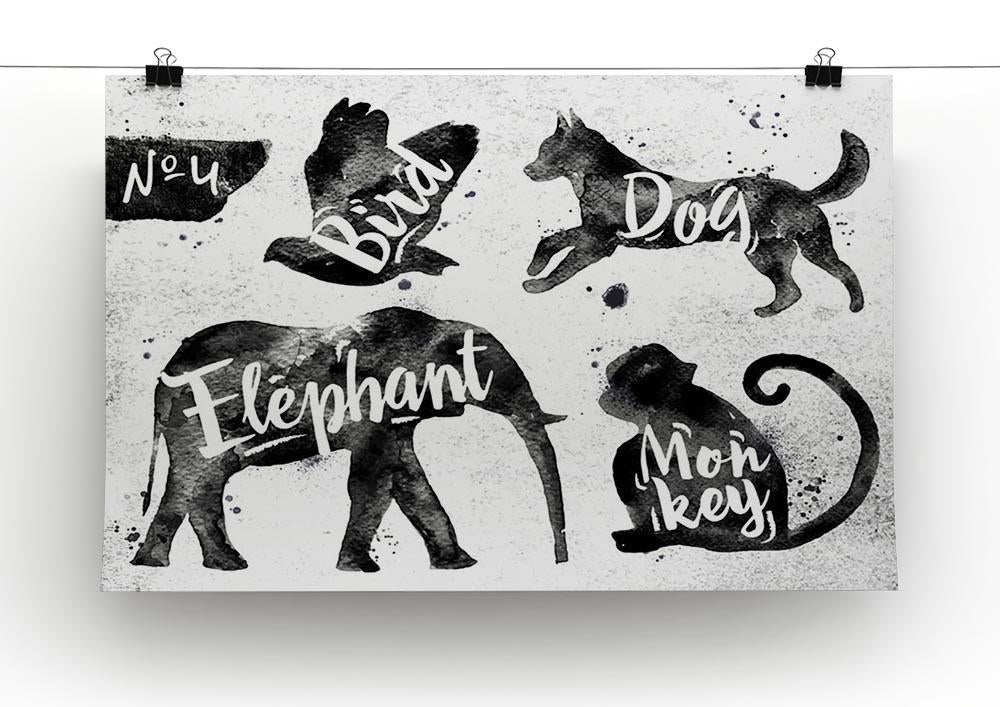 Silhouettes of animals Canvas Print or Poster - Canvas Art Rocks - 2