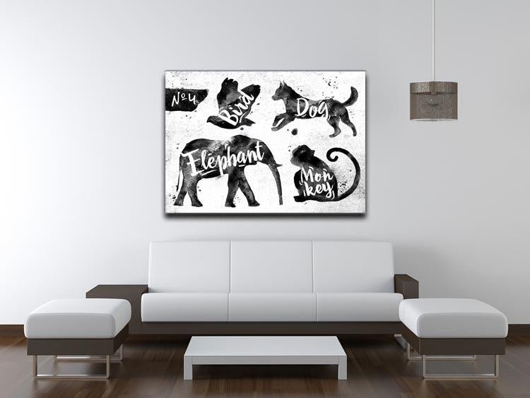 Silhouettes of animals Canvas Print or Poster - Canvas Art Rocks - 4