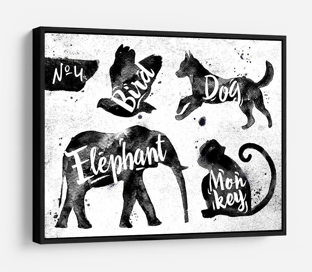 Silhouettes of animals HD Metal Print - Canvas Art Rocks - 6